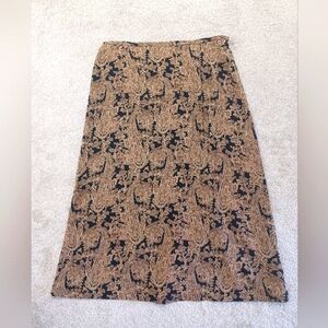 Vintage Talbots Paisley Maxi Skirt Elastic Waist Size:20
